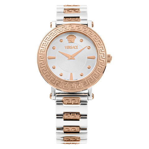 VERSACE VE9C00624 Watch - Greca Sphere Silver Watch 2-Year Warranty Elegant Design Water Resistant Stylish Accessory