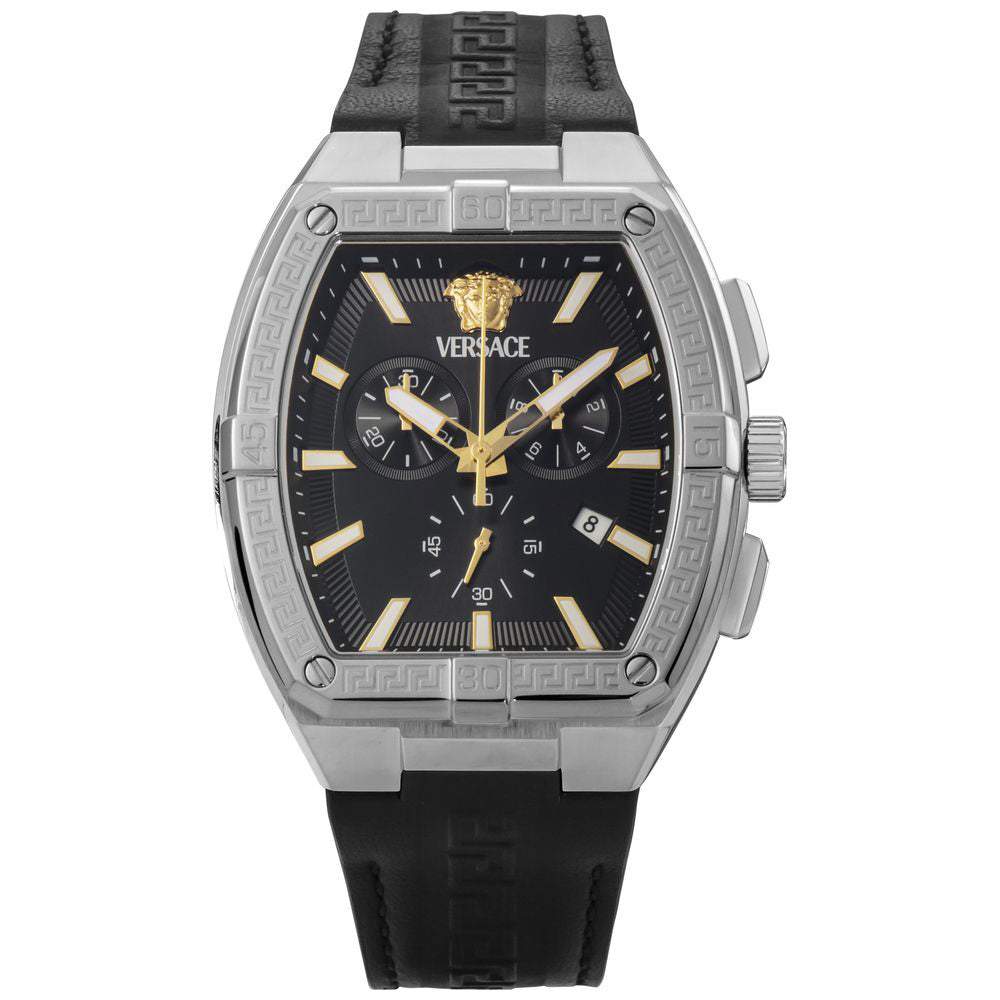 VERSACE VESP00124 Watch - Sporty Tonneau Greca Design 2-Year Warranty Black Color Stylish and Durable Timepiece