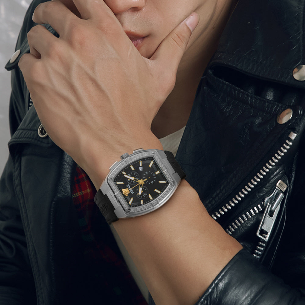VERSACE VESP00124 Watch - Sporty Tonneau Greca Design 2-Year Warranty Black Color Stylish and Durable Timepiece (Image 9)