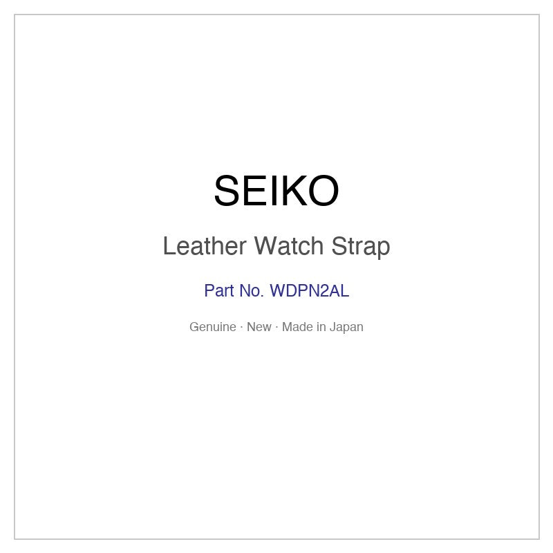 SEIKO WDPN2AL Leather Watch Strap for SZEC015 SZEC016 and More Models