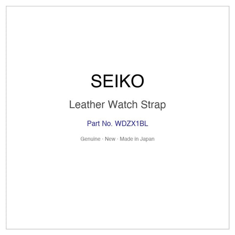 SEIKO WDZX1BL Leather Watch Strap for SZLJ240 and More Models
