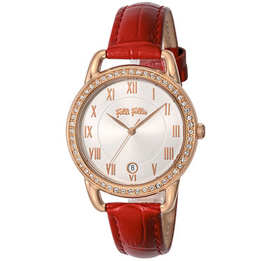 WF17B016SDSRE VintageCandy Red Stylish Design Water Resistant Quartz Movement Fashionable Timepiece