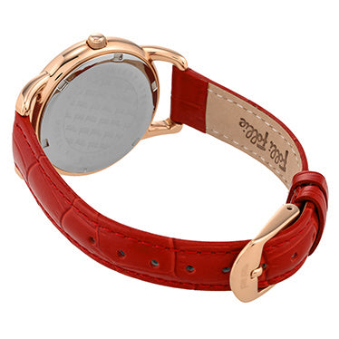 WF17B016SDSRE VintageCandy Red Stylish Design Water Resistant Quartz Movement Fashionable Timepiece