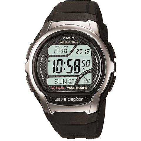Casio Men's Wave Ceptor Multi-band 5 Radio Controlled Watch with Rubber Band WV-58R-1AJF