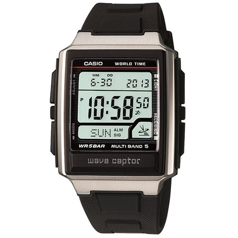 Casio Men's Wave Ceptor Radio-Controlled Multiband 5 Watch with Rubber Band WV-59R-1AJF