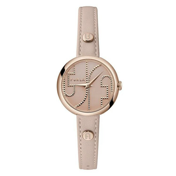 FURLA WW00005012L3 Watch - Cozy Design Pink Leather Strap 2-Year Warranty Stylish and Elegant Timepiece
