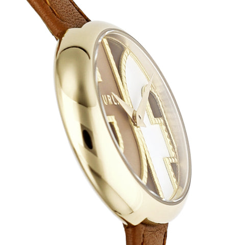 WW00005014L2 FURLA COSY Brown Genuine Leather 2-Year Warranty Stylish Design Versatile Wear