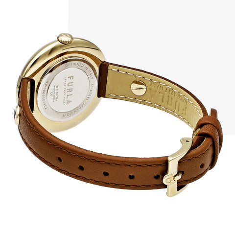 WW00005014L2 FURLA COSY Brown Genuine Leather 2-Year Warranty Stylish Design Versatile Wear