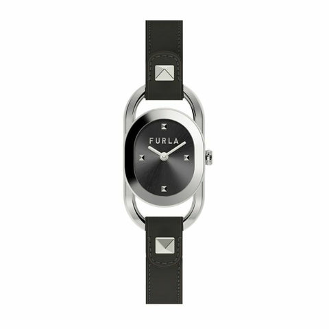 FURLA WW00008001L1 Watch - Stylish Black Studded Index with 2 Year Warranty for Timeless Elegance and Durability