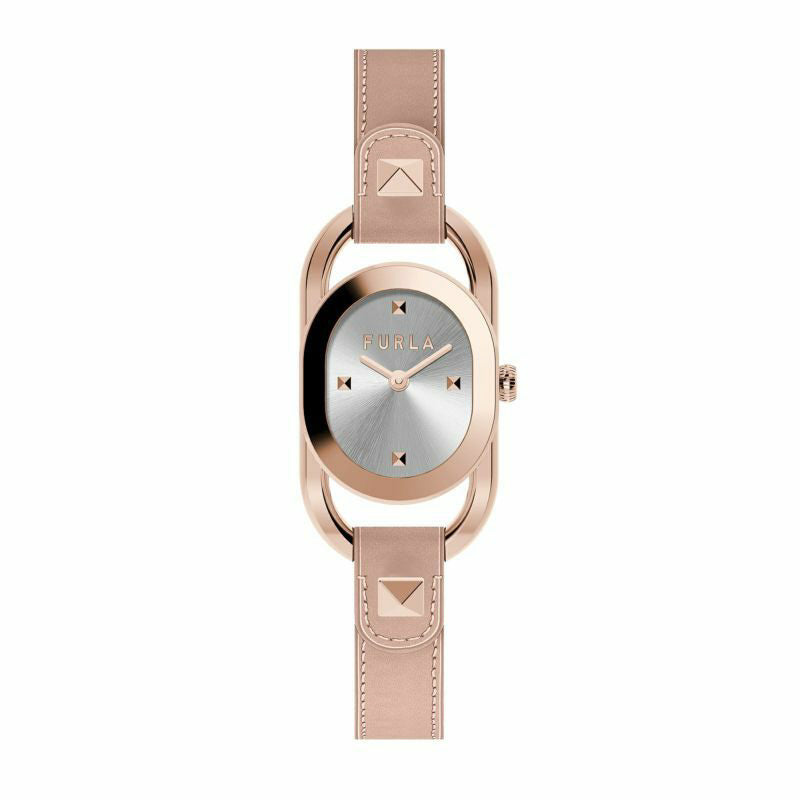 FURLA WW00008003L3 Watch - Stylish Silver Design 2-Year Warranty Elegant Studded Index Watch