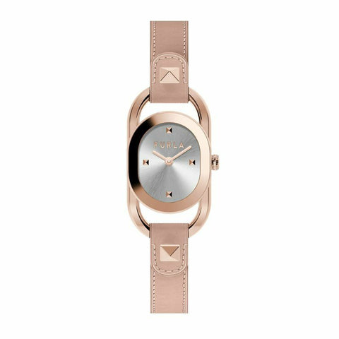 FURLA WW00008003L3 Watch - Stylish Silver Design 2-Year Warranty Elegant Studded Index Watch
