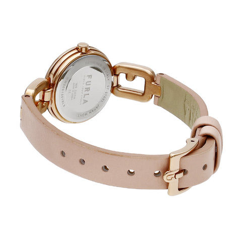 FURLA WW00015016L3 Watch - Arco Chain Pink Leather Watch 2-Year Warranty Elegant Design Water Resistant Stylish Accessory (Im
