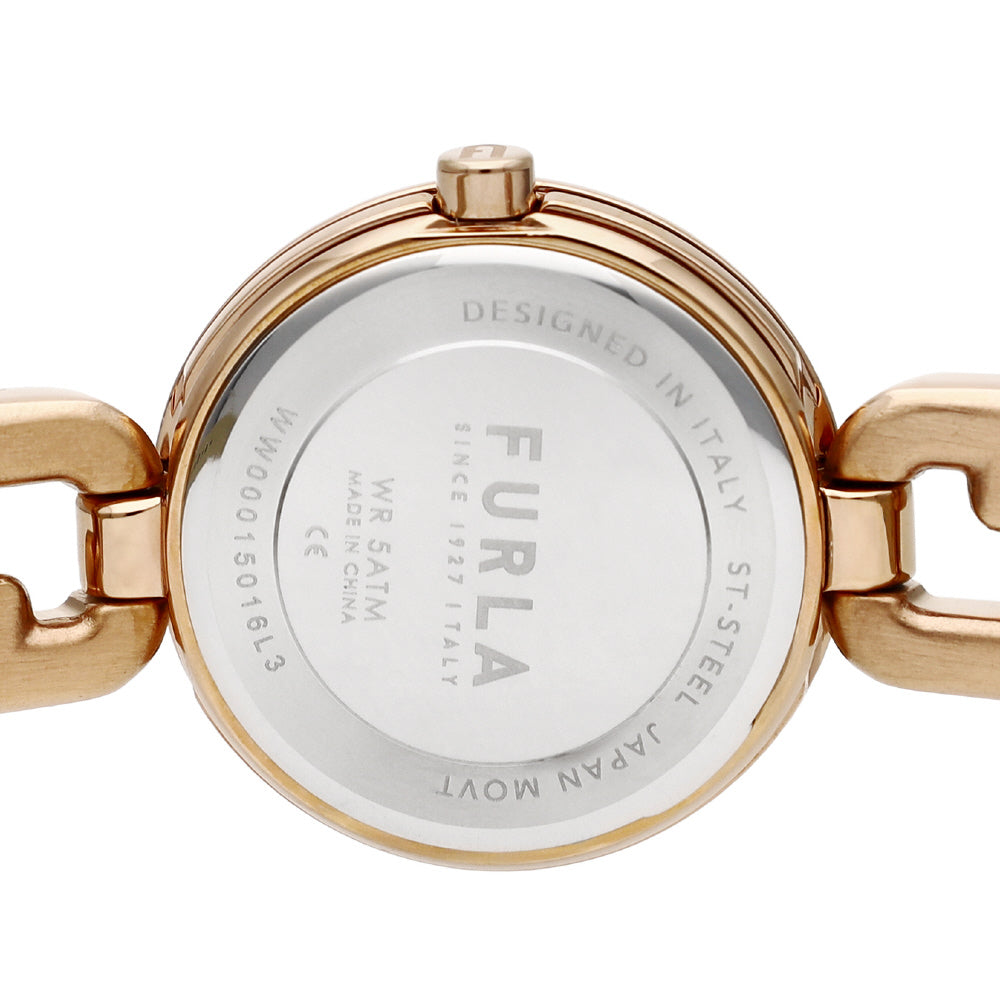 FURLA WW00015016L3 Watch - Arco Chain Pink Leather Watch 2-Year Warranty Elegant Design Water Resistant Stylish Accessory (Im