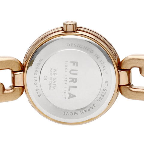 FURLA WW00015016L3 Watch - Arco Chain Pink Leather Watch 2-Year Warranty Elegant Design Water Resistant Stylish Accessory (Im