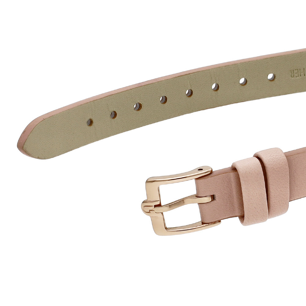 FURLA WW00015016L3 Watch - Arco Chain Pink Leather Watch 2-Year Warranty Elegant Design Water Resistant Stylish Accessory (Im