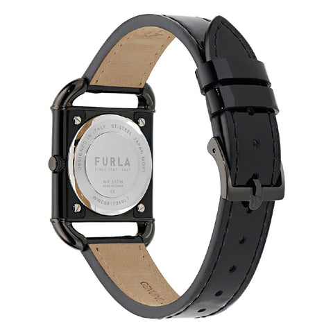 IPPO JAPAN WATCH WW00017019L7 Watch - FURLA ARCO SQUARE Elegant Design 2-Year Warranty Black Genuine Leather Stylish Watch (I
