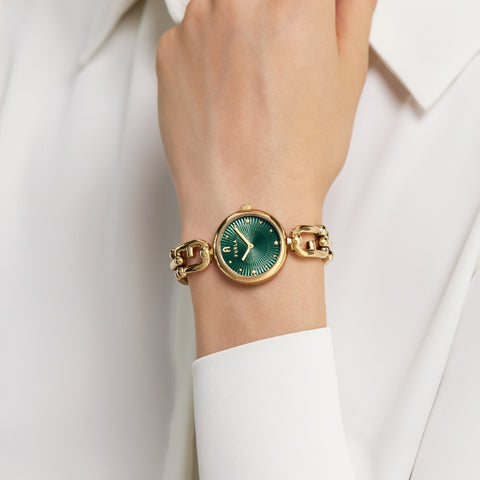 OTHER WW00063002L2 Stylish Green Design 2-Year Warranty Water Resistant Elegant Round Face
