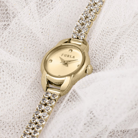 WW00064010L2 FURLA MINI SHAPE Elegant Design Yellow Gold 2-Year Warranty Authentic Luxury Watch