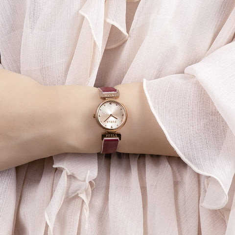 Furla WW00069004L3 Twist Light Pink/Burgundy Genuine Leather 2-Year Warranty Stylish Design Elegant Finish