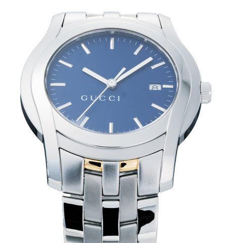 GUCCI YA055217 Luxury G-Class Watch 2-Year Warranty Blue Dial Stainless Steel Case Water Resistant