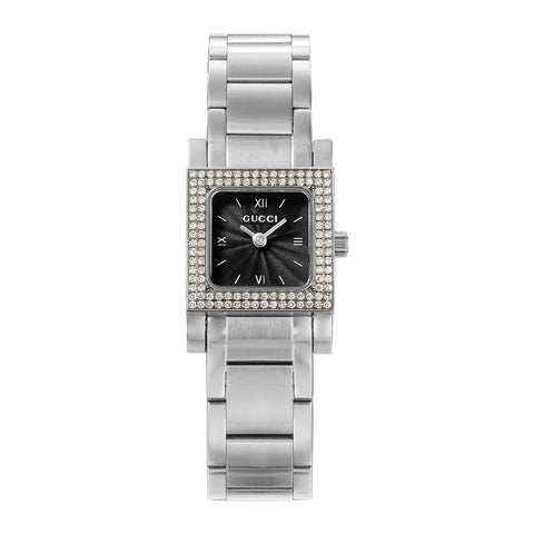 GUCCI YA079608 Luxury Black Watch Stainless Steel Case Water Resistant 2-Year Warranty Elegant Design