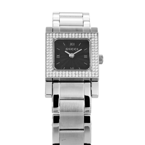 GUCCI YA079608 Luxury Black Watch Stainless Steel Case Water Resistant 2-Year Warranty Elegant Design