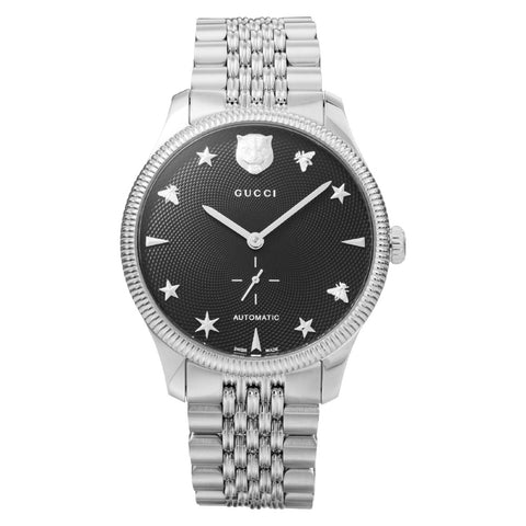 GUCCI YA126353 G-Timeless Grey Stainless Steel Automatic Watch 2-Year Warranty Elegant Design
