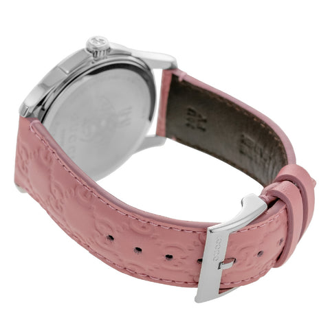 GUCCI YA1264030 G-Timeless Pink Dial Stainless Steel Case Water Resistant 2-Year Warranty