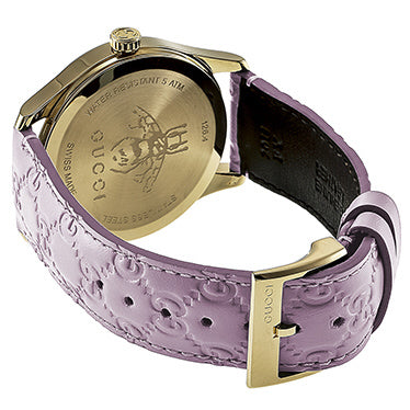 GUCCI YA1264098 G-Timeless Purple Dial Stainless Steel Case 2-Year Warranty Luxury Watch