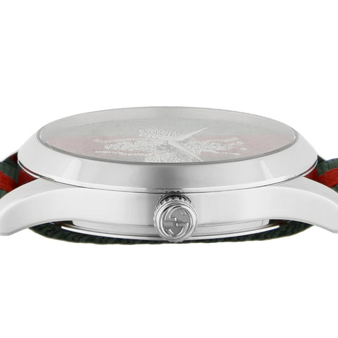 GUCCI YA1264148 G-Timeless Green Stainless Steel Swiss Movement 2-Year Warranty Luxury Watch
