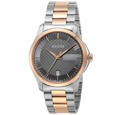 GUCCI YA126446 G-Timeless Gray Stainless Steel Quartz Water Resistant Luxury Watch