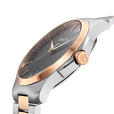 GUCCI YA126446 G-Timeless Gray Stainless Steel Quartz Water Resistant Luxury Watch