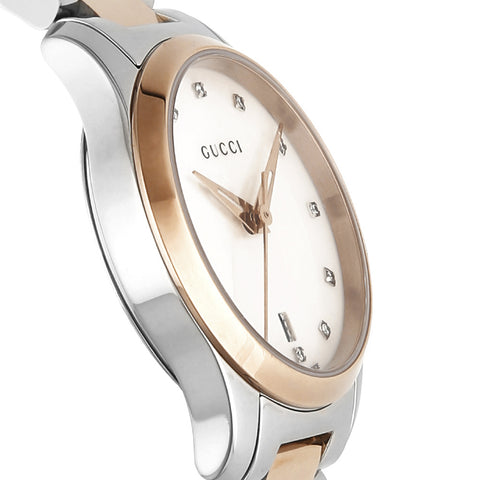 GUCCI YA126544 G-Timeless White Dial Stainless Steel Case Swiss Quartz 2-Year Warranty