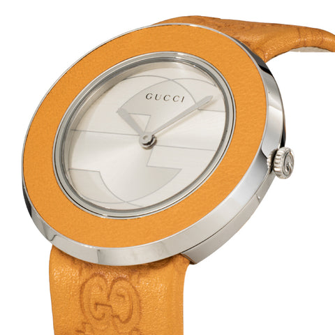 GUCCI YA129448 Stylish Silver U-Play Watch 2-Year Warranty Elegant Design Versatile Wear