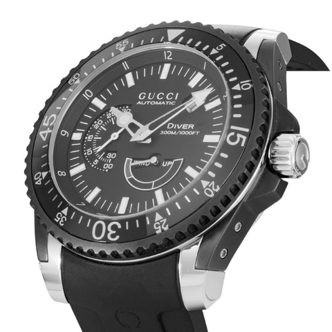 GUCCI YA136201 Dive 2-Year Warranty Black Stainless Steel Water Resistant Luxury Watch