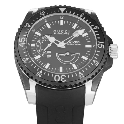 GUCCI YA136201 Dive 2-Year Warranty Black Stainless Steel Water Resistant Luxury Watch