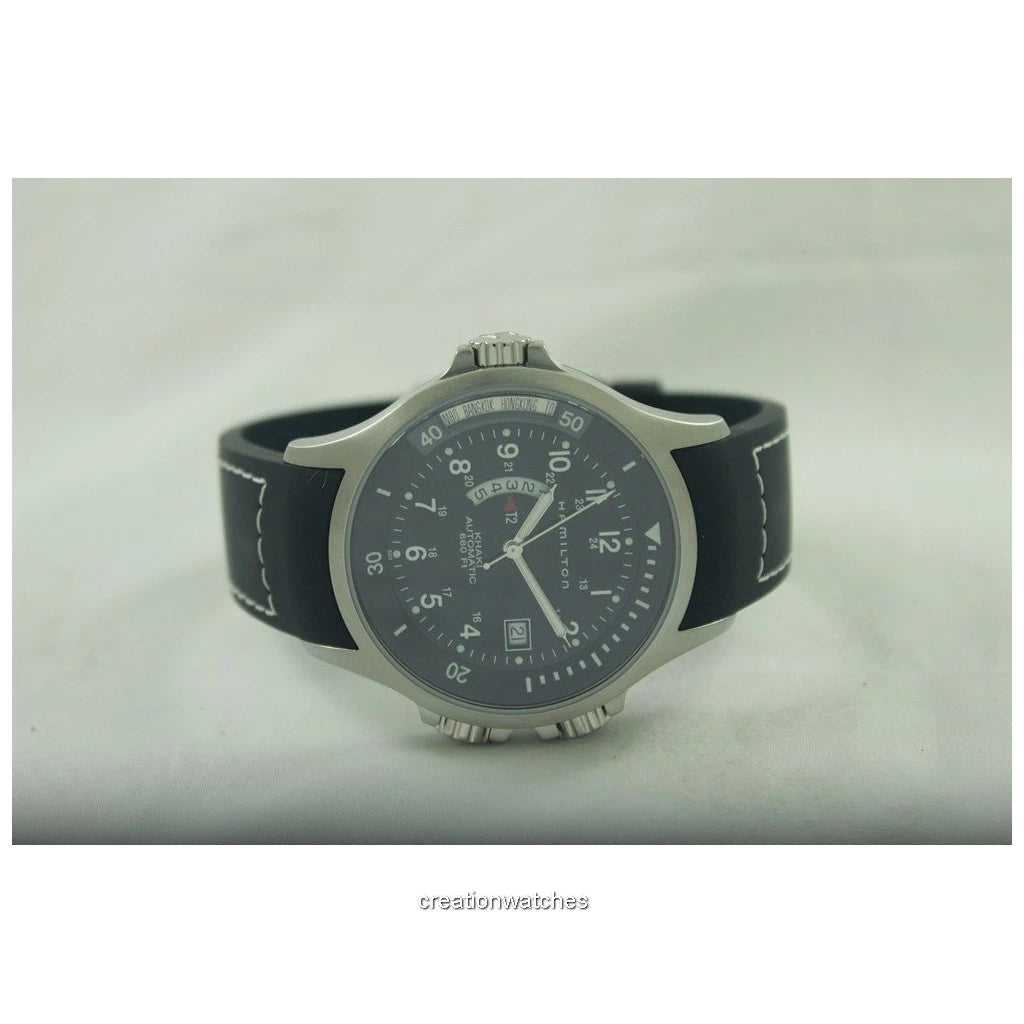 Hamilton H77615333 Watch - Khaki Navy GMT Auto (Image 4)