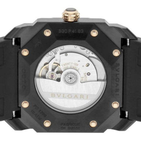 BVLGARI BGO41BBSPGVD Watch - Men's Watch Rubber Strap Parallel Import with 2-Year Warranty (Image 5)