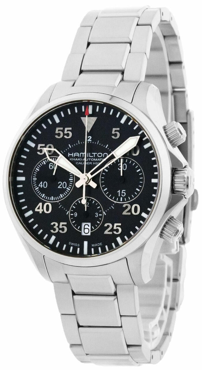 Hamilton H64666135 Watch - Khaki Aviation Khaki Pilot Auto Chrono (Image 8)