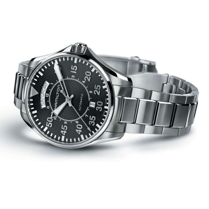 Hamilton H64615135 Watch - Khaki Aviation Pilot Day Date Auto (Image 3)