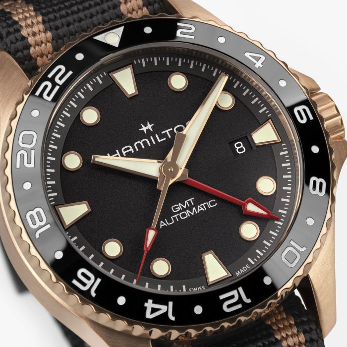 Hamilton H82565930 Watch - Khaki Navy Scuba Automatic GMT 43mm Bronze (Image 5)