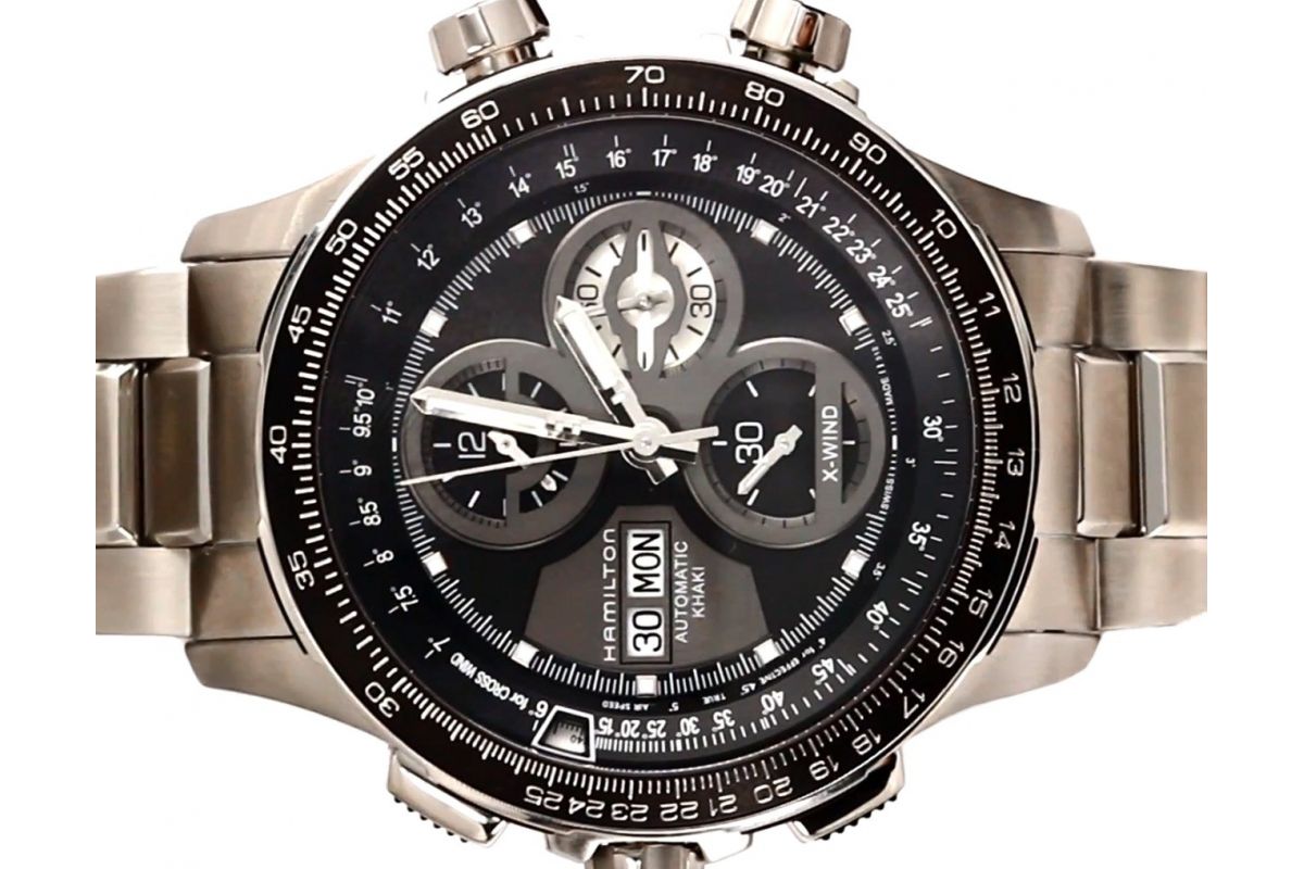 Hamilton H77766131 Watch - Khaki Aviation Khaki X Wind Auto Chrono