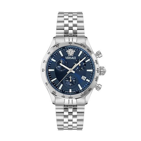 VERSACE VECFA0124 HELLENYIUM Stylish Blue & Silver Watch | IPPO