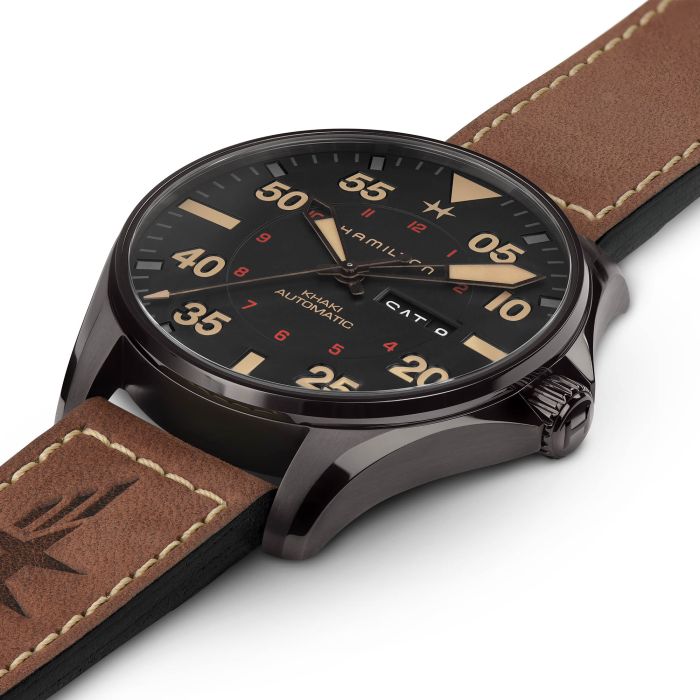 Hamilton H64705531 Watch - Khaki Aviation Pilot Day Date Auto (Image 2)
