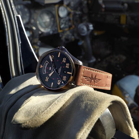 Hamilton H64605531 Watch - Khaki Aviation Day Date Auto (Image 4)