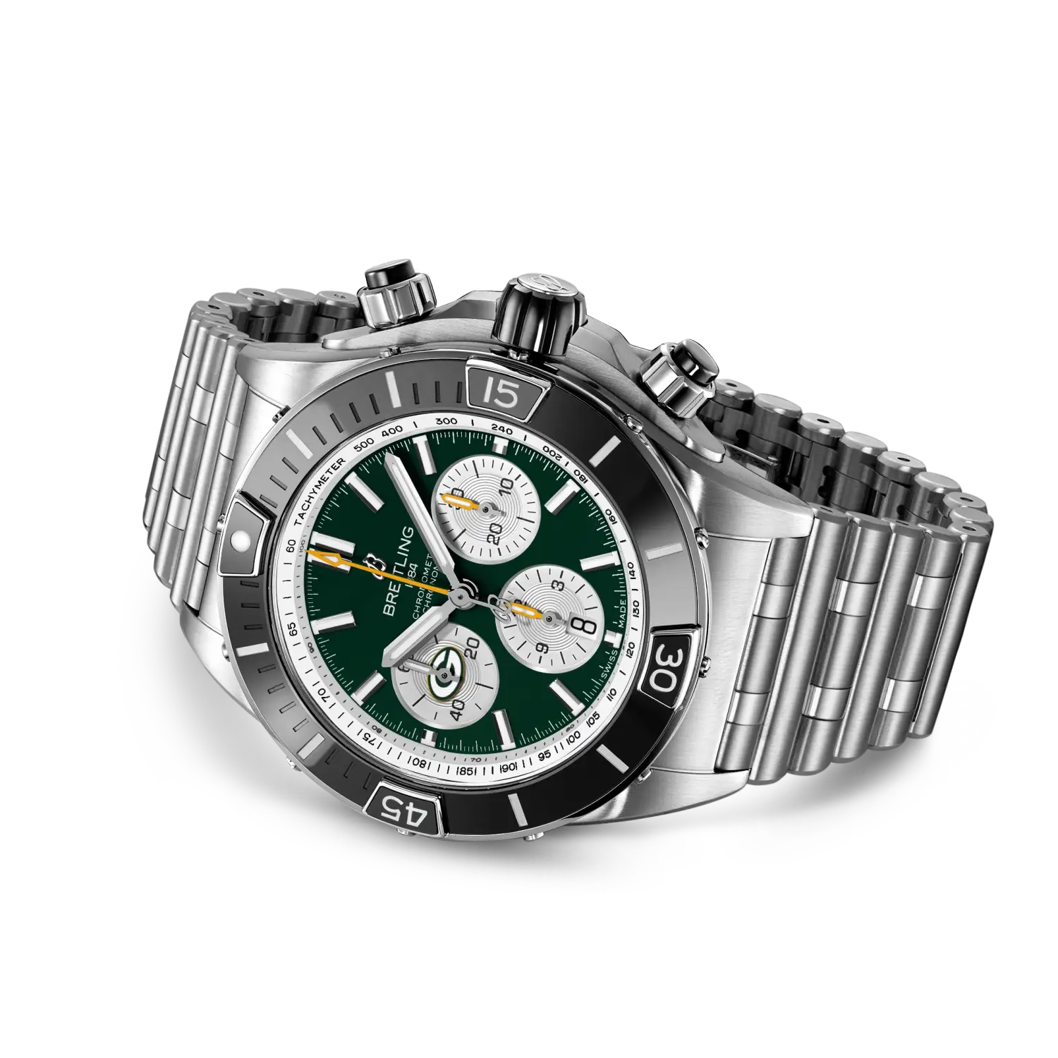 Breitling AB01361C1L1A1 Watch - Super Chronomat B01 44 Green Bay Packers Edition (Image 3)