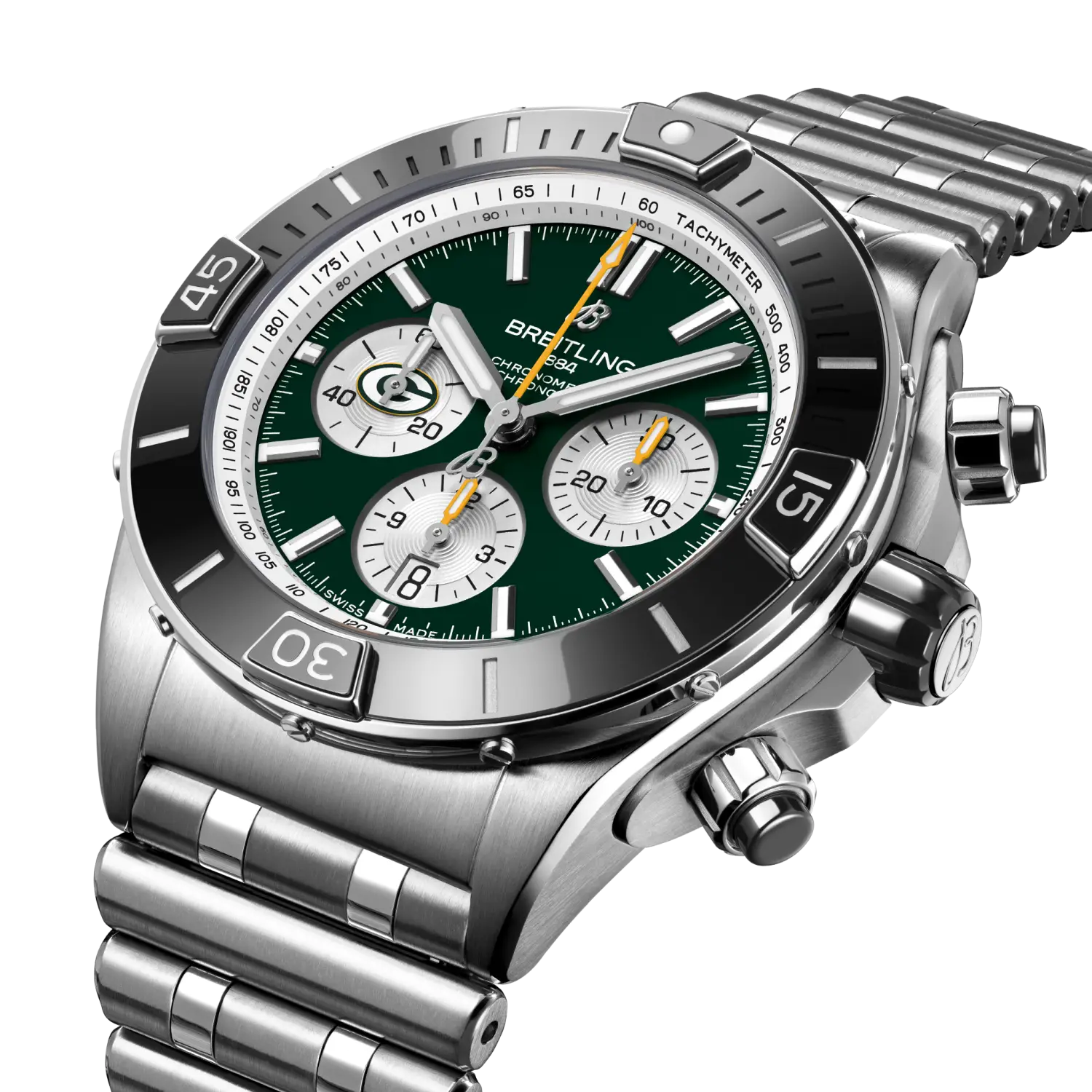 Breitling AB01361C1L1A1 Watch - Super Chronomat B01 44 Green Bay Packers Edition (Image 2)
