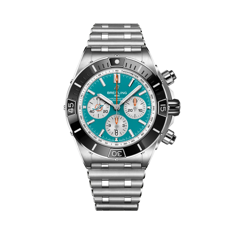 Breitling AB01361C1L2A1 Watch - Super Chronomat B01 Chronograph 44 NFL Miami Dolphins