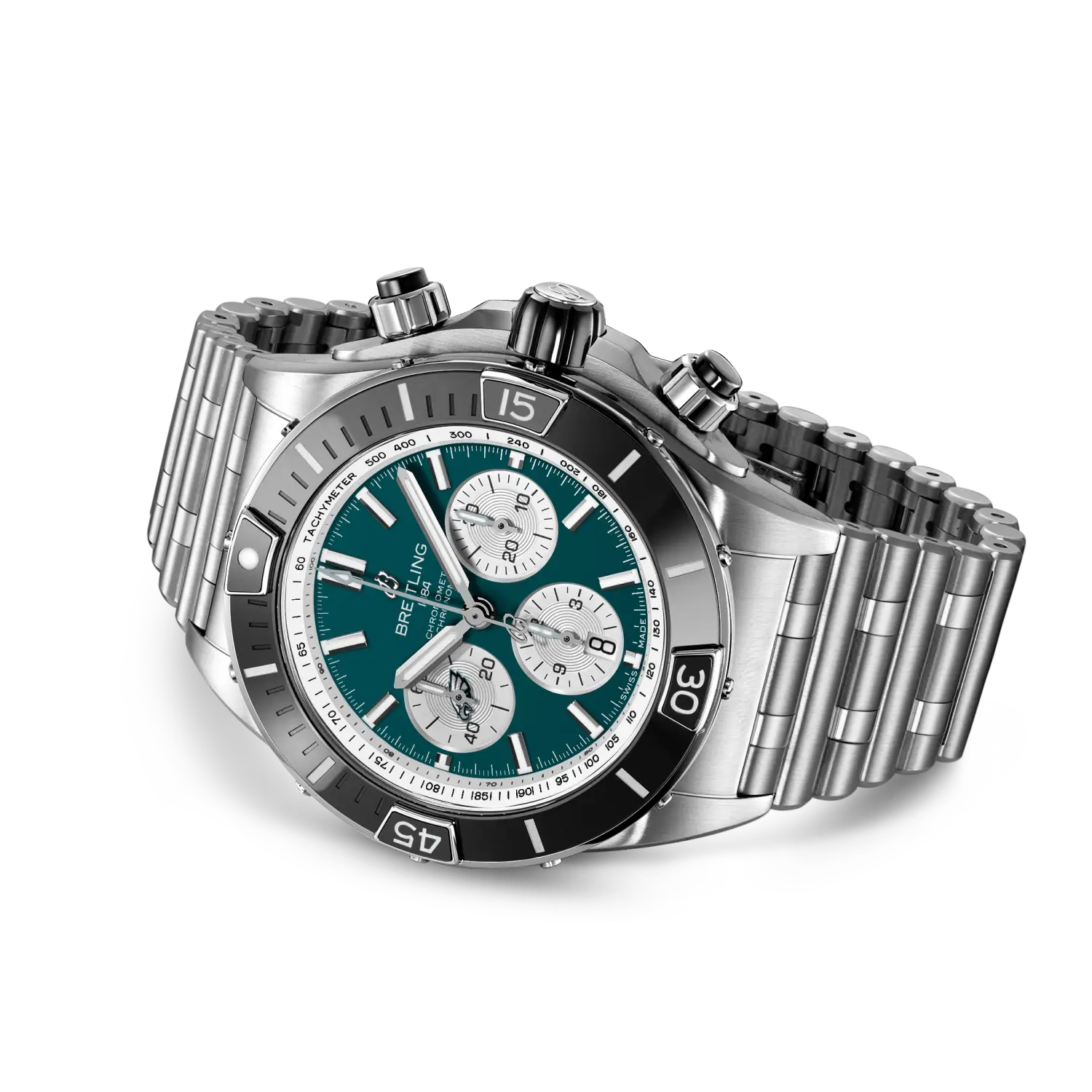 Breitling AB01361C1L5A1 Watch - Super Chronomat B01 Chronograph 44 NFL Philadelphia Eagles (Image 3)