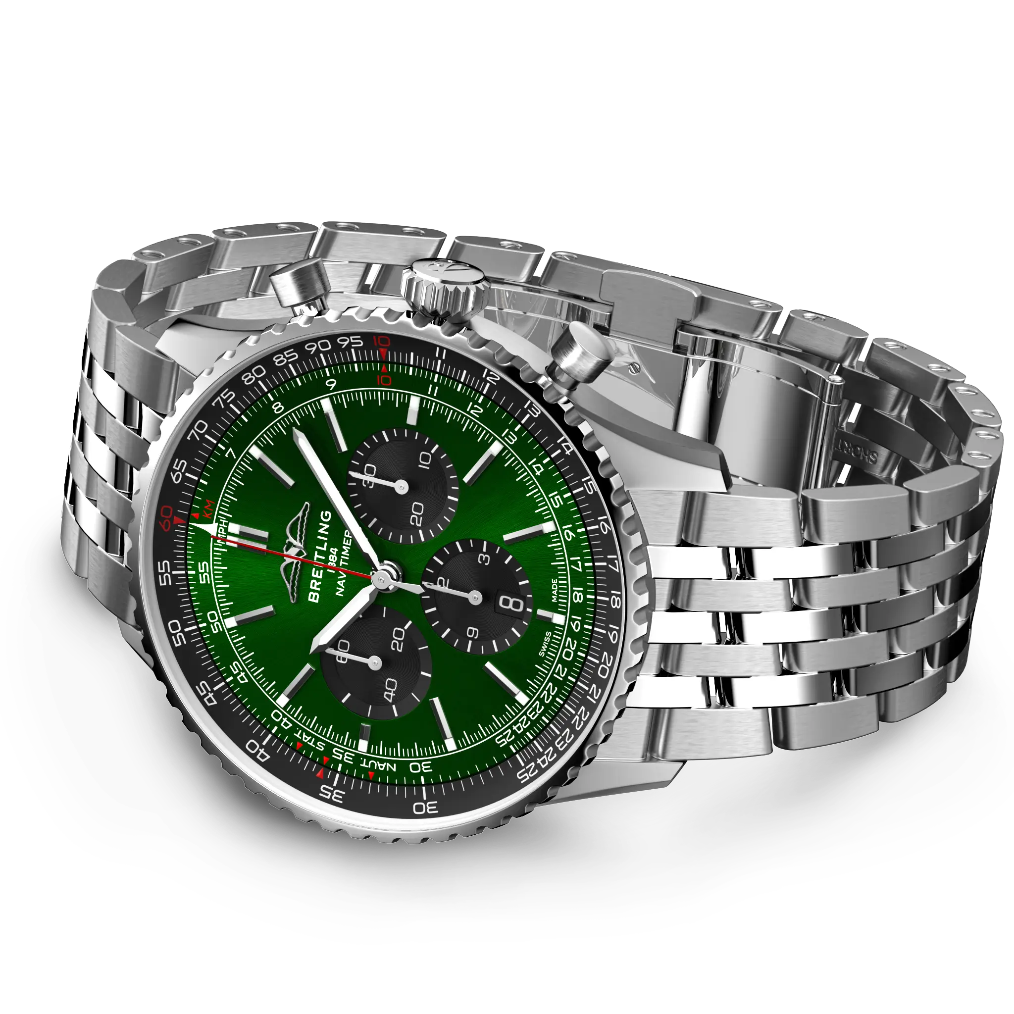 BREITLING AB0137241L1A1 Watch - Chronograph Automatic Stainless Steel 43mm Water Resistant Luxury Watch (Image 3)